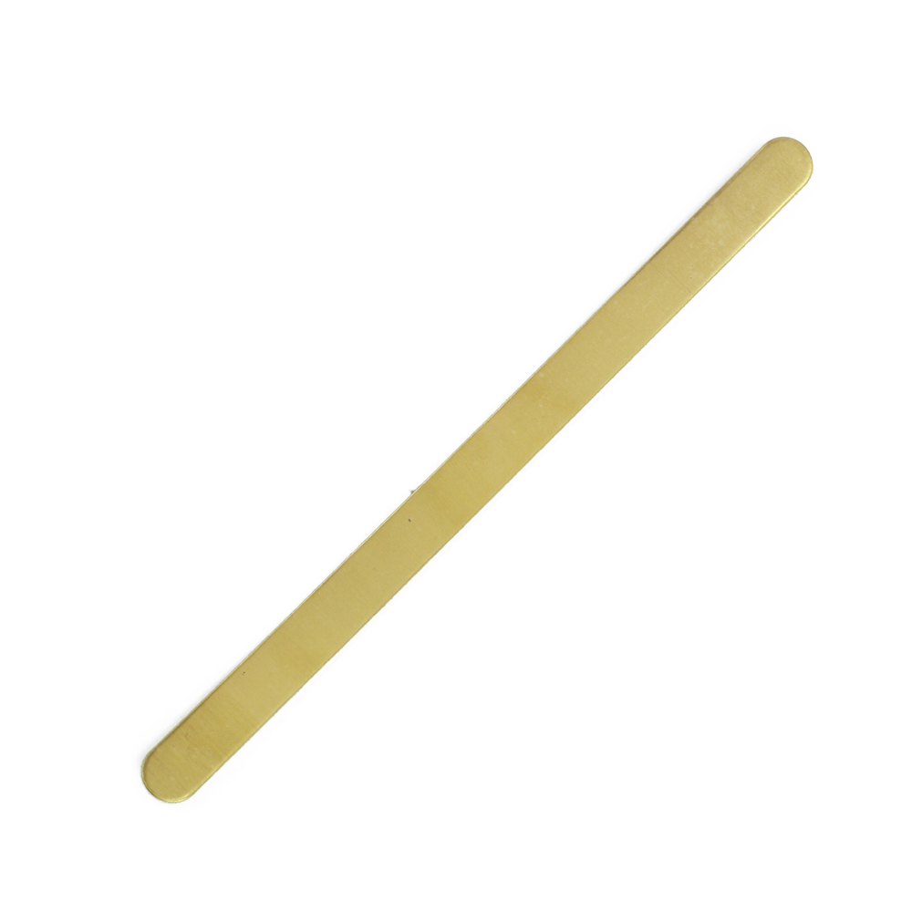 Metal Stamping Blanks Brass Bracelet Blank, 152mm (6") x 9.5mm (.375"), 16g Gauge